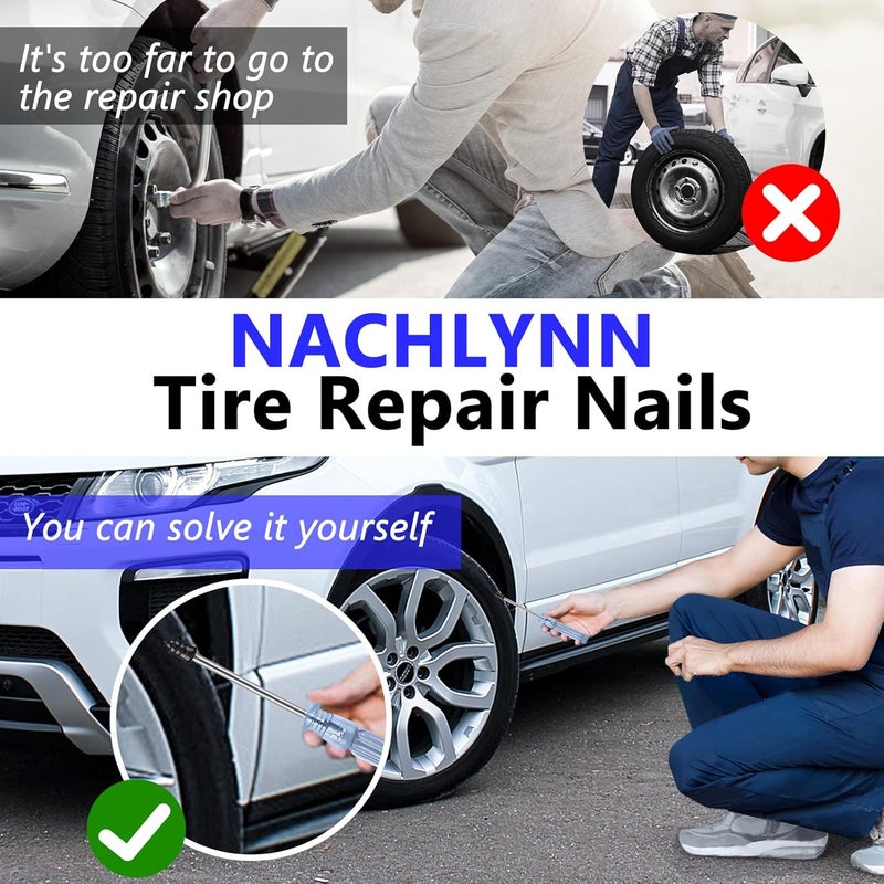 NACHLYNN 30 Pcs Tire Repair Nails Self-Tapping Screw Rubber Screw Fast Tool Self-Service Tire Repair Nail for Car Motorcycle Truck - Image 5